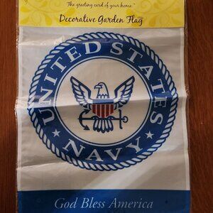 United States Navy Garden Flag by Evergreen. Measures 12" x 18".